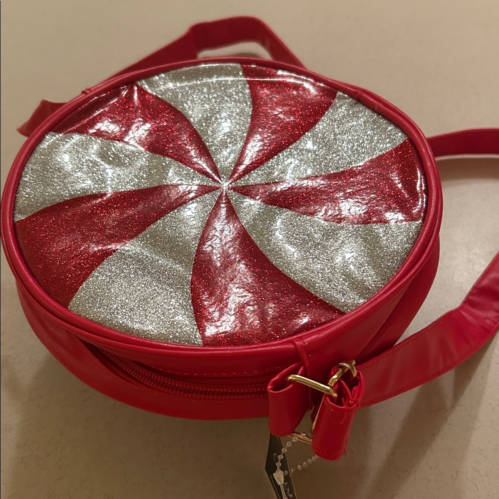 Peppermint Candy Swirl Print Purse Clutch Handbag Crossbody Bag NWT - Picture 8 of 9